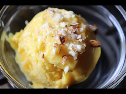 Mango Ice Cream/Fresh mango dessert/home made Mango icecream with less ingredients