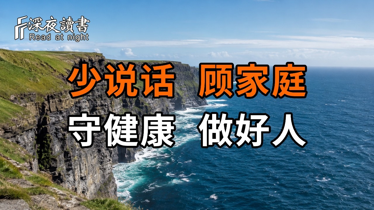 人到晚年，真正的福气藏在这4件事里：少说话、顾家庭、守健康、做好人【深夜读书】#人生感悟#正能量#?