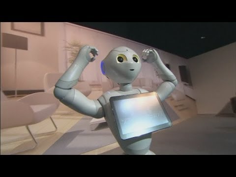 Robots take over... phone store in Japan