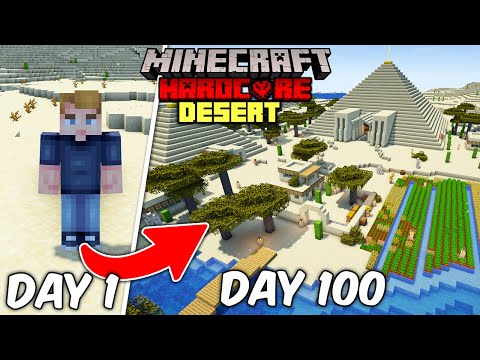 Surviving 100 Days in Hardcore Minecraft Desert