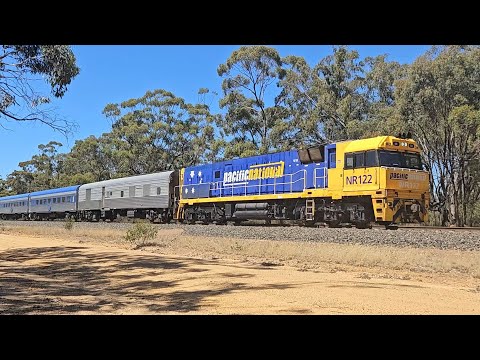 6MA8 JBRE The Overland (NR122), Melbourne to Adelaide, 1155, 31/1/25, Stawell West VIC