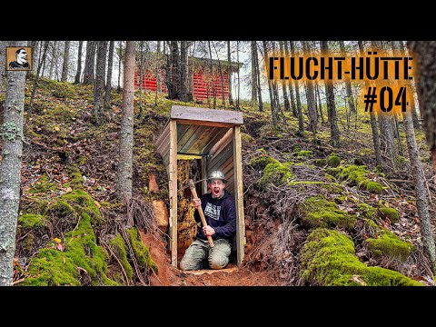 FLUCHT-TUNNEL zur FLUCHT-HÜTTE bauen | Bergbau in Schweden | Survival Mattin