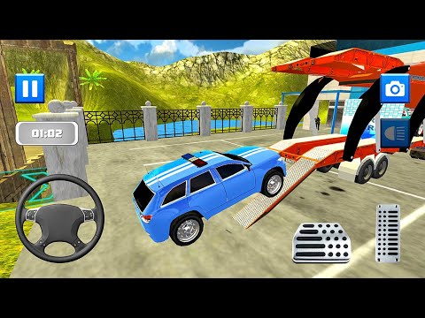 Transporting Prado Car in Trailer Truck - Cargo Plane Car Transport - Android Gameplay