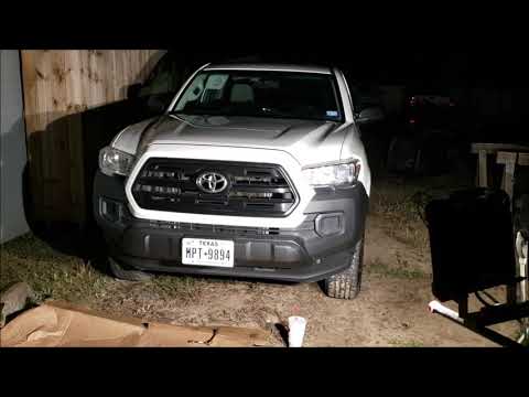 toyota tacoma front bumper grill lower valance and license plate bracket installation