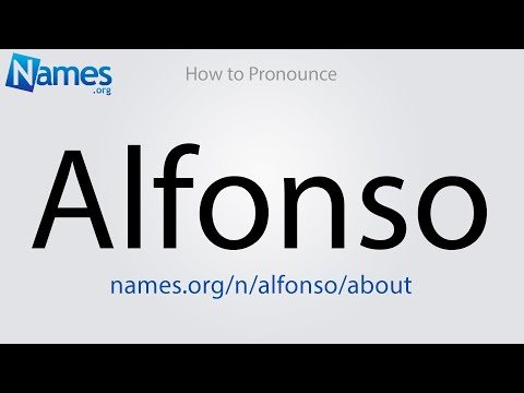 How to Pronounce Alfonso