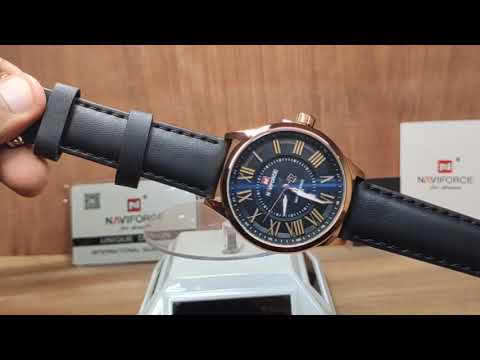 Round brown nf9126 naviforce date function analog watch, for...