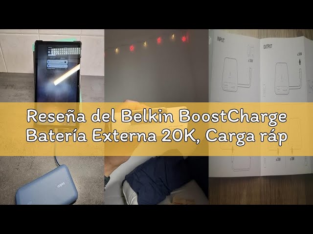 Vídeo relacionado con Belkin BoostCharge Cargador de Pared Doble USB-C PPS 60W, Carga Rápida
