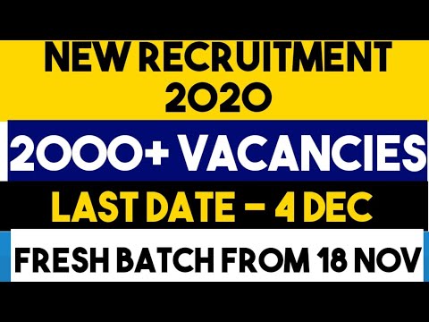 Fresh Recuitment out || 2000 Vacancies |