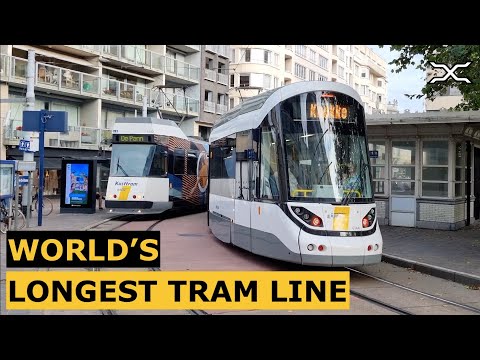 Longest tram line in the world | Coastal Tram |  Kusttram | Langste tramlijn ter wereld | Belgium