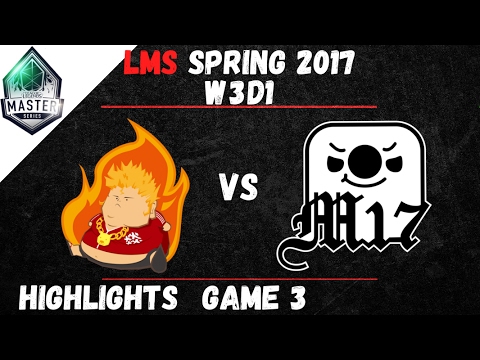 FB vs M17 Highlights Game 3 LMS Spring W3D1 2017 Fireball vs Machi Esports