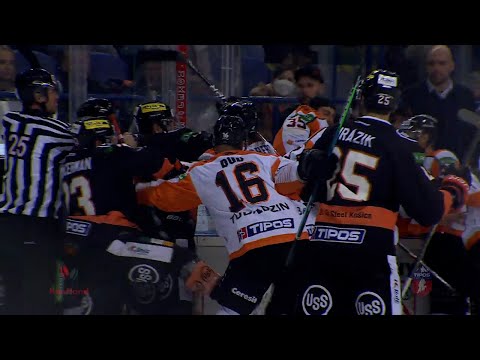 Hromadná šarvátka v 3.zápase Košice - Michalovce