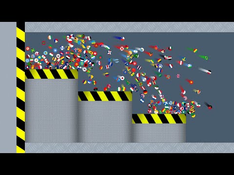 Shutter Crush #2 - Marble Race Countries in Algodoo