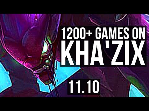 KHA'ZIX vs POPPY (JUNGLE) | 10/0/3, 1200+ games, Legendary, 900K mastery | KR Diamond | v11.10