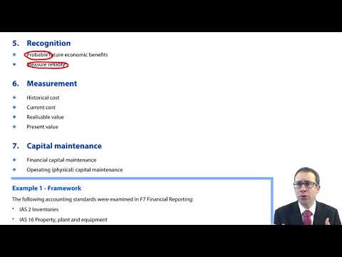 IASB Conceptual Framework - Elements of financial statements - ACCA SBR lectures