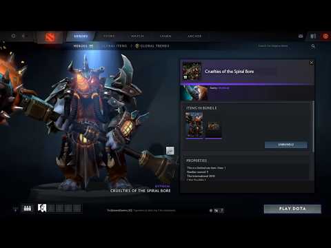 Cruelties of the Spiral Bore International 2018 Magnus Collectors Cache Set Item Preview Dota 2