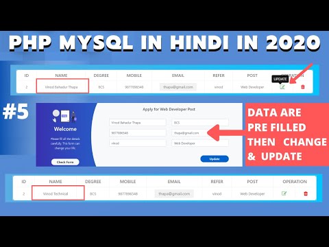 How to Create Database and Tables in PHP MySQL using PHPMyAdmin XAMPP in Hindi 52
