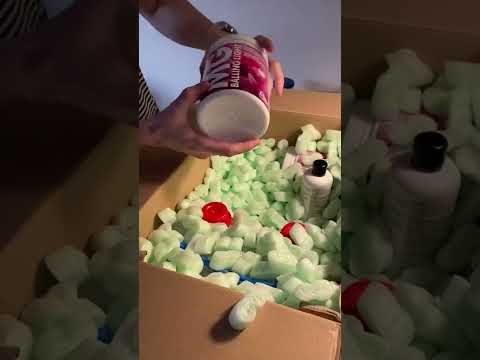 Unboxing balling light set & diy dosing container using voss glass bottle