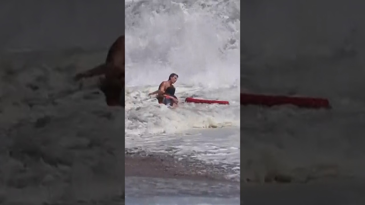 16-year-old lifeguard rescues child from rip current during dangerous surf