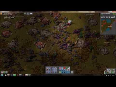 Factorio | Mid-Lategame Robotarmy in Action.