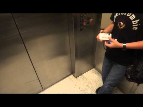 Riding the modernized Haughton elevators in the Monroe County office building w/ EthanS elevators.