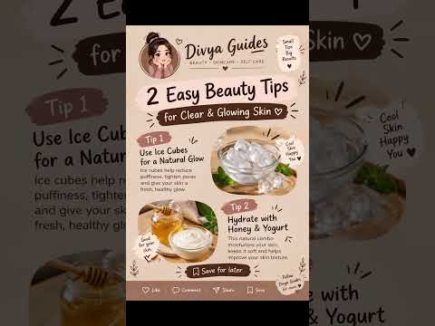 Ingin kulit bersih dan bercahaya? ✨ Coba dua tips kecantikan sederhana ini! Simpan untuk rutinitas skincare kamu ya!