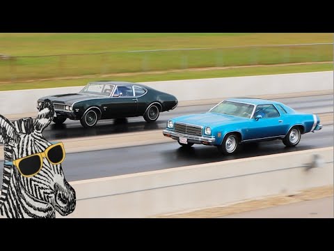 1974 Chevy Chevelle 454 vs 1969 Olds Cutlass W 31 | PURE STOCK DRAG RACE | CARS AND ZEBRAS