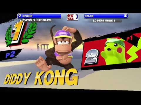 WSS 7 Singles - DM888 (Pikachu) vs Pelca (Diddy) - SSB4 LS - Smash 4 - Smash for Wii U