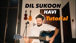 Dil Sukoon Guitar Tutorial | HAVI x Third Fret | Cover + Chords | Humzouz