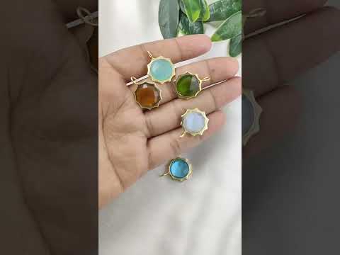 Peridot quartz sterling silver gold vermeil gemstone pendant