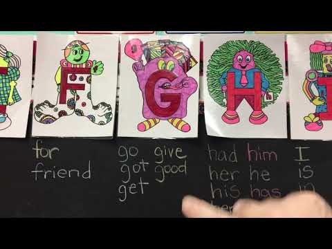 Letter People & Mr. C read Sight Words A-Z