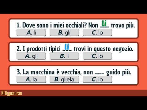 Italian how to choose object pronouns | Li & Gli | Diretto/Indiretto | Learn italian free lessons
