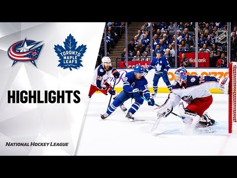 NHL Highlights | Blue Jackets @ Maple Leafs 10/21/19