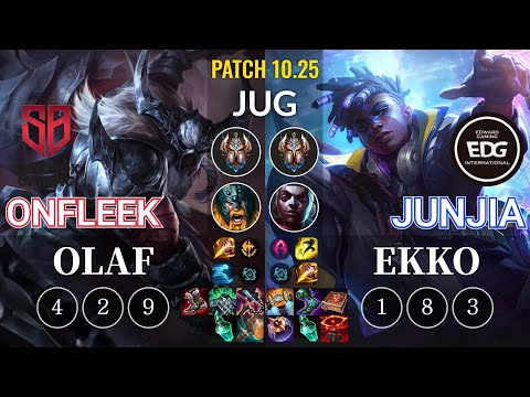 SB OnFleek Olaf vs EDG JunJia Ekko Jungle - KR Patch 10.25