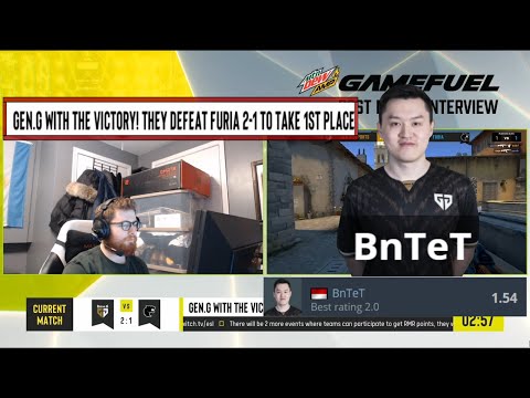 GEN.G WITH THE VICTORY!! THEY DEFEAT FURIA 2-1 TO TAKE 1st PLACE!! Interview with DAPS