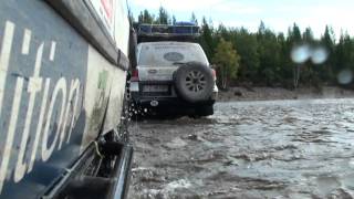 preview picture of video 'New Toyota Land Cruiser 200 V8 crossing big river in SIBERIA Off road'