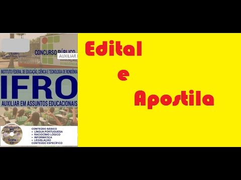 Apostila Concurso IFRO 2016 AUXILIAR DE ASSUNTOS EDUCACIONAIS