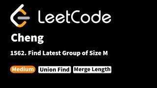 YouTube video 'LeetCode 1562. Find Latest Group of Size M'