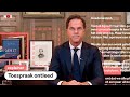 De verstopte boodschap in Ruttes lockdown-speech