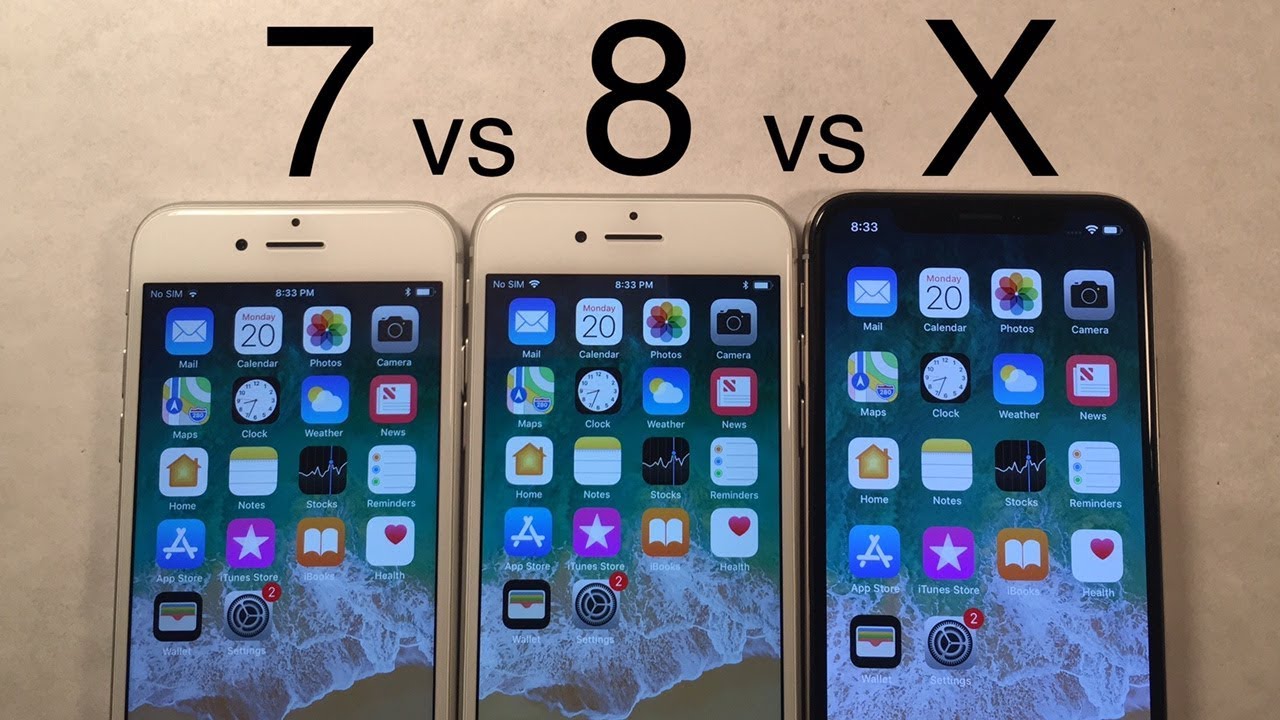 iPhone X vs iPhone 8 vs iPhone 7 Speed Test Comparison