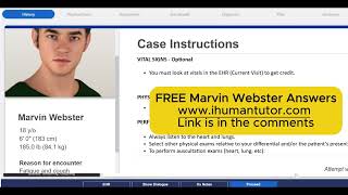 FREE Marvin Webster iHuman Case Answers | 18 y/o Fatigue & Cough Walkthrough
