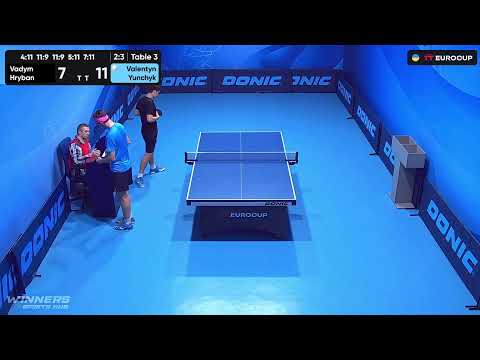 15:30 Vadym Hryban  - Valentyn Yunchyk 13.07.2023 TT Euro.Cup Ukraine Star. TABLE 3