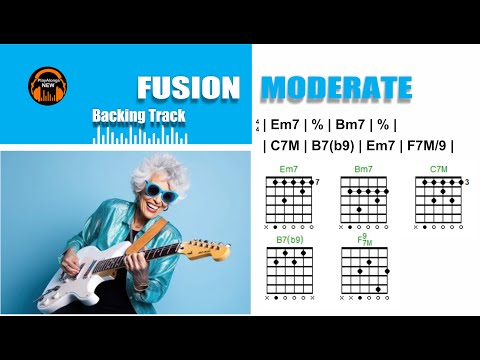 FUSION MODERATE - BACKING TRACK IN Em