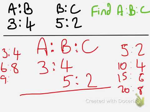 Combining two 2 part ratios into a single 3 part ratio
