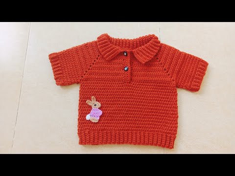 cute crochet half sweater ( for 2 to 3 years old) (subtitles available)