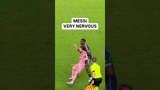 Messi very nervous ☠️🤯 #messi #leomessi #lionelmessi #goat #intermiami #crazy #angry #football #fun