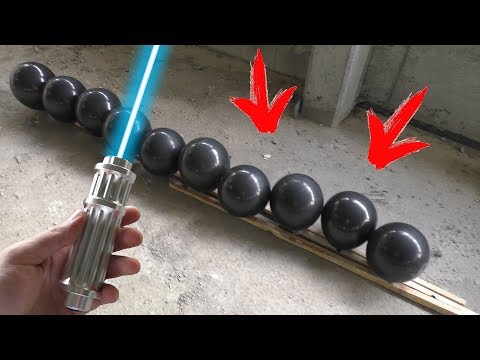 10000 mW Power Laser vs 10 Balloons in a Row!!! Video