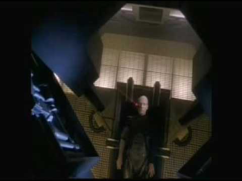 Star Trek the Next Generation Capt Picard shed a tear while being transformed into Locutus of Borg
