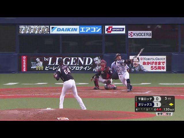 【5回裏】バファローズ・宮崎 フェンス最上部に直撃するタイムリー2ベースヒット!! 2018/8/10 Bs-M