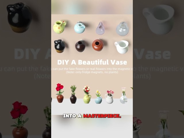 Vídeo relacionado con 5 Mini Imanes de Nevera con Forma de Jarrón de Cerámica, Imanes Pequeños Magnéticos Decorativos para Frigorífico, Cocina, Oficina Mini Jarrones Magnéticos para Nevera con Estilo 3D (sin Flores)
