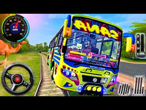 Offroad Coach Bus Driving Simulator 3D - Real Uphill Bus Drive 2024 - Android GamePlay